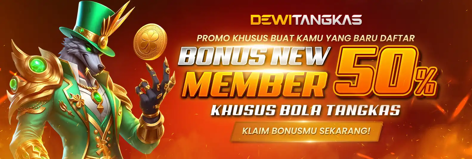 BONUS MEMBER BARU 50% BOLA TANGKAS