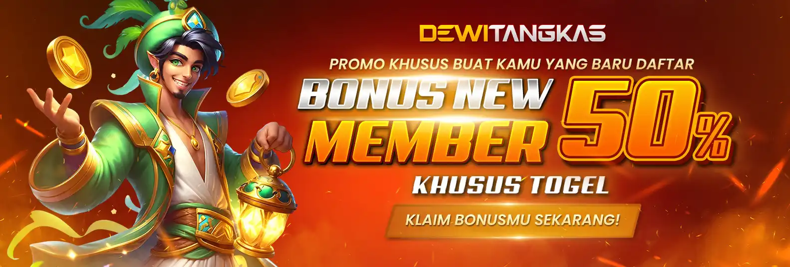 BONUS MEMBER BARU  50% TOGEL